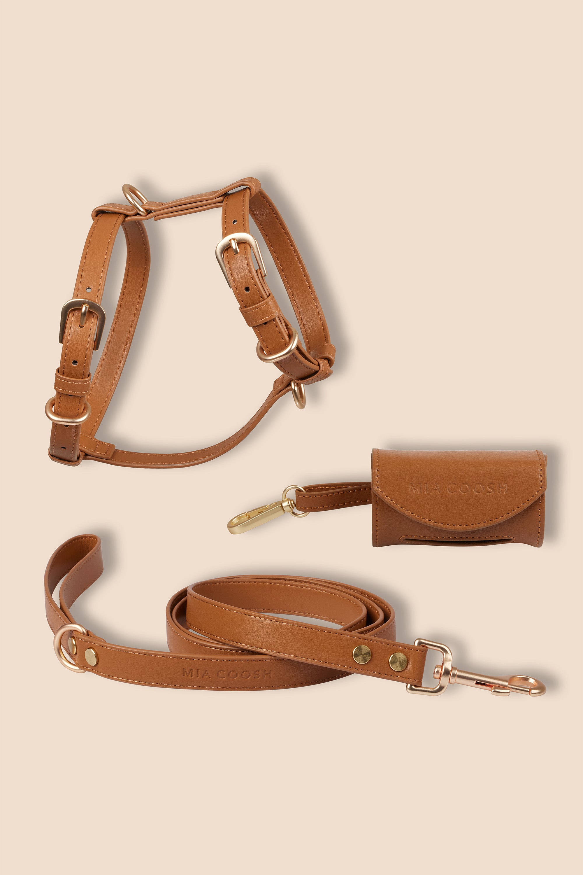 Classic Harness Set – Caramel Brown