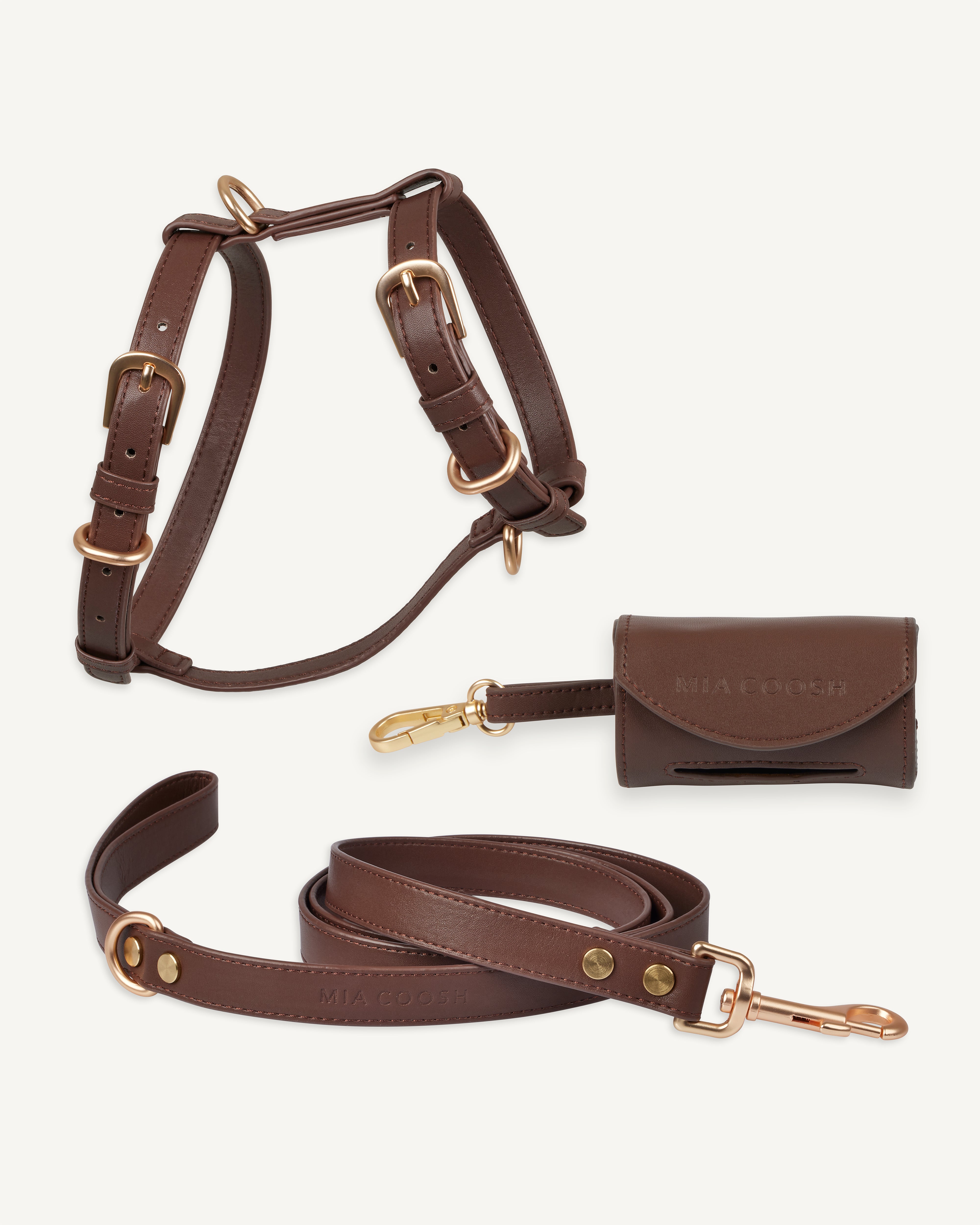 Classic Harness Set – Dark Chocolate