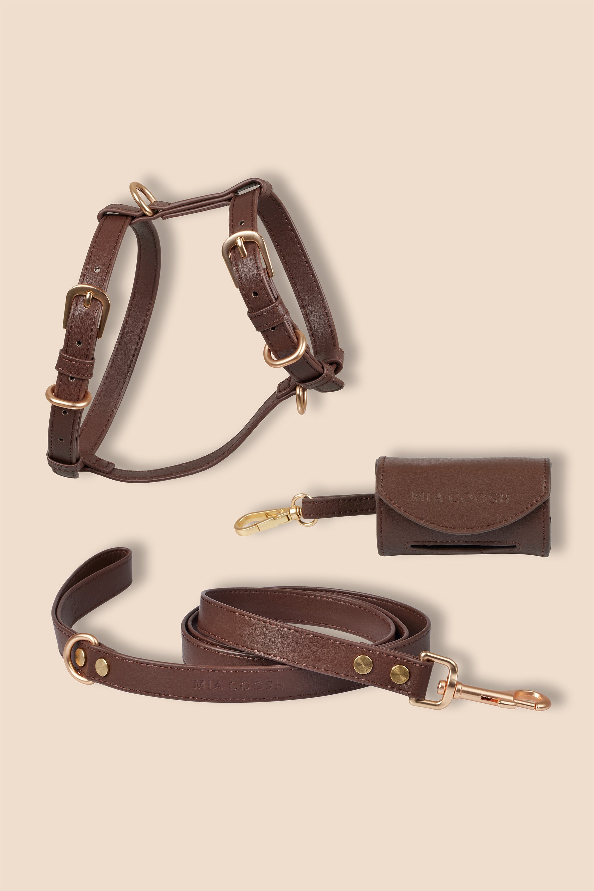 Classic Harness Set – Dark Chocolate