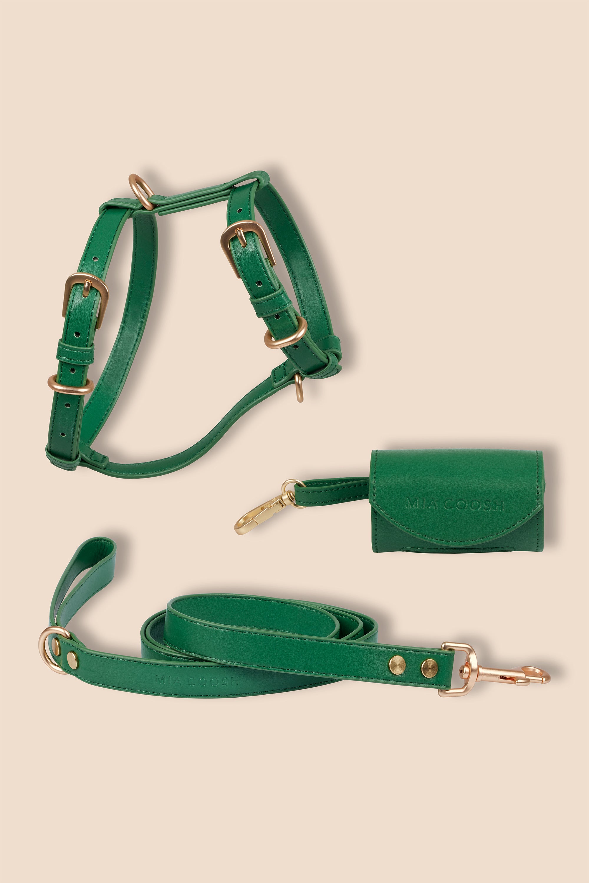Classic Harness Set – Emerald Green