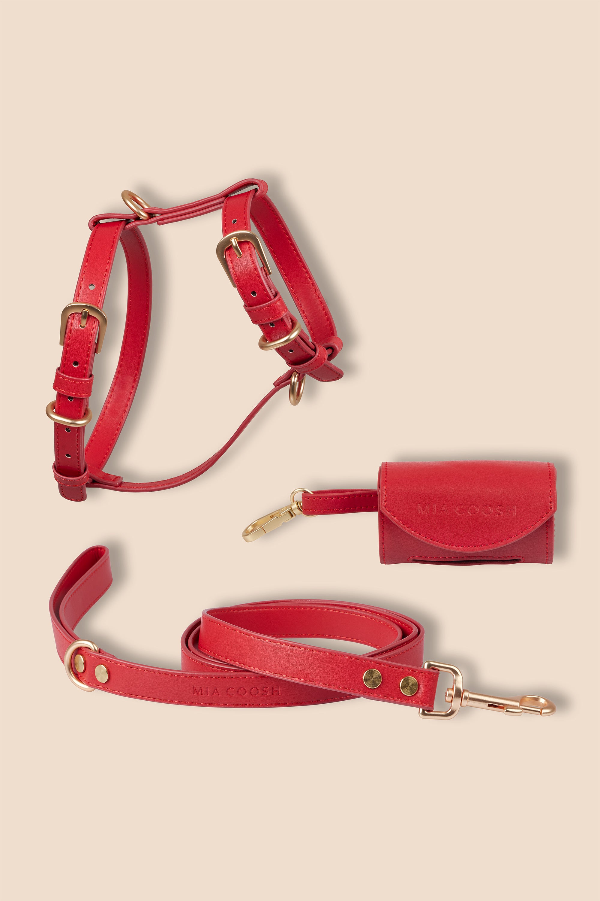 Classic Harness Set – Rouge Red
