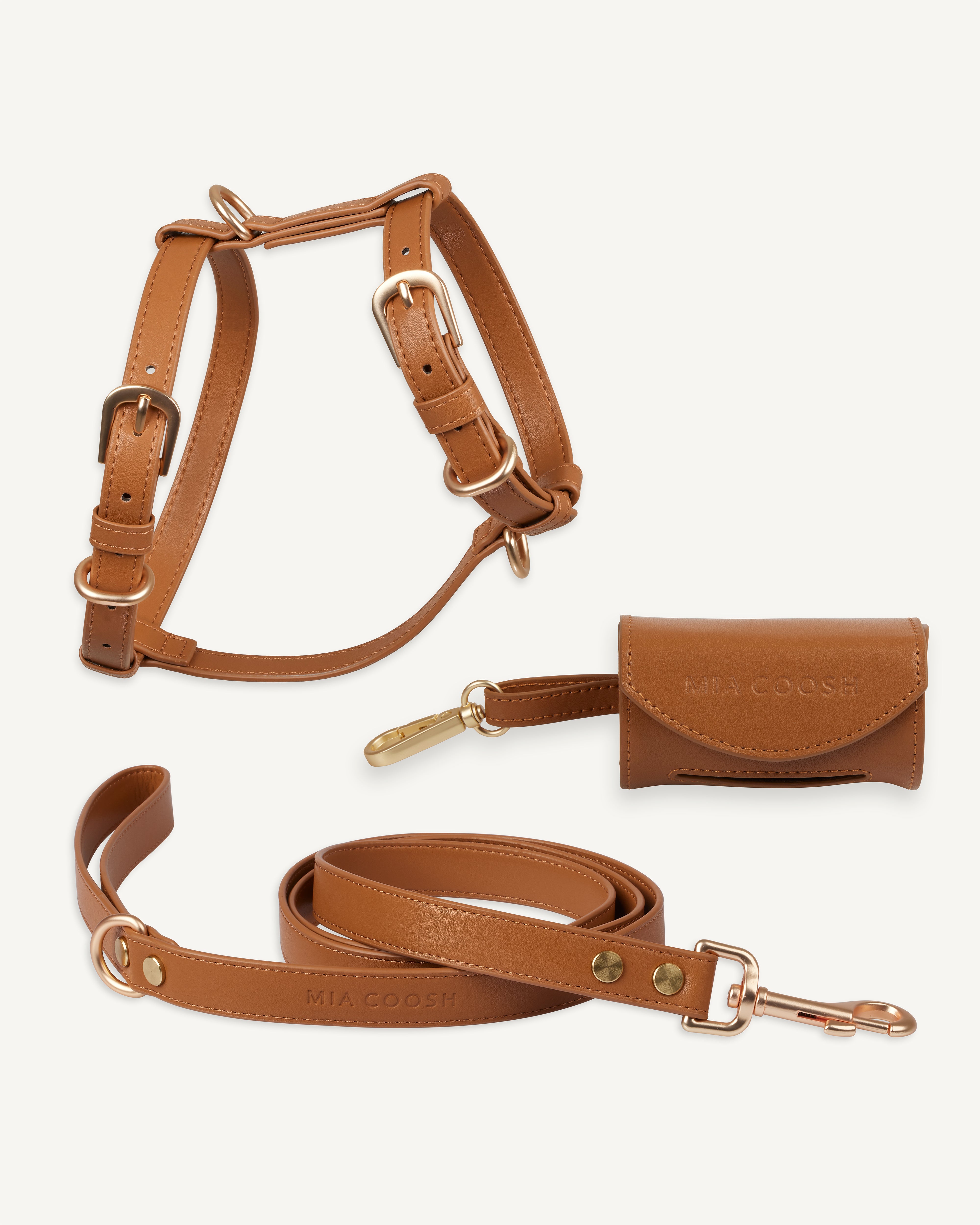 Classic Harness Set – Caramel Brown