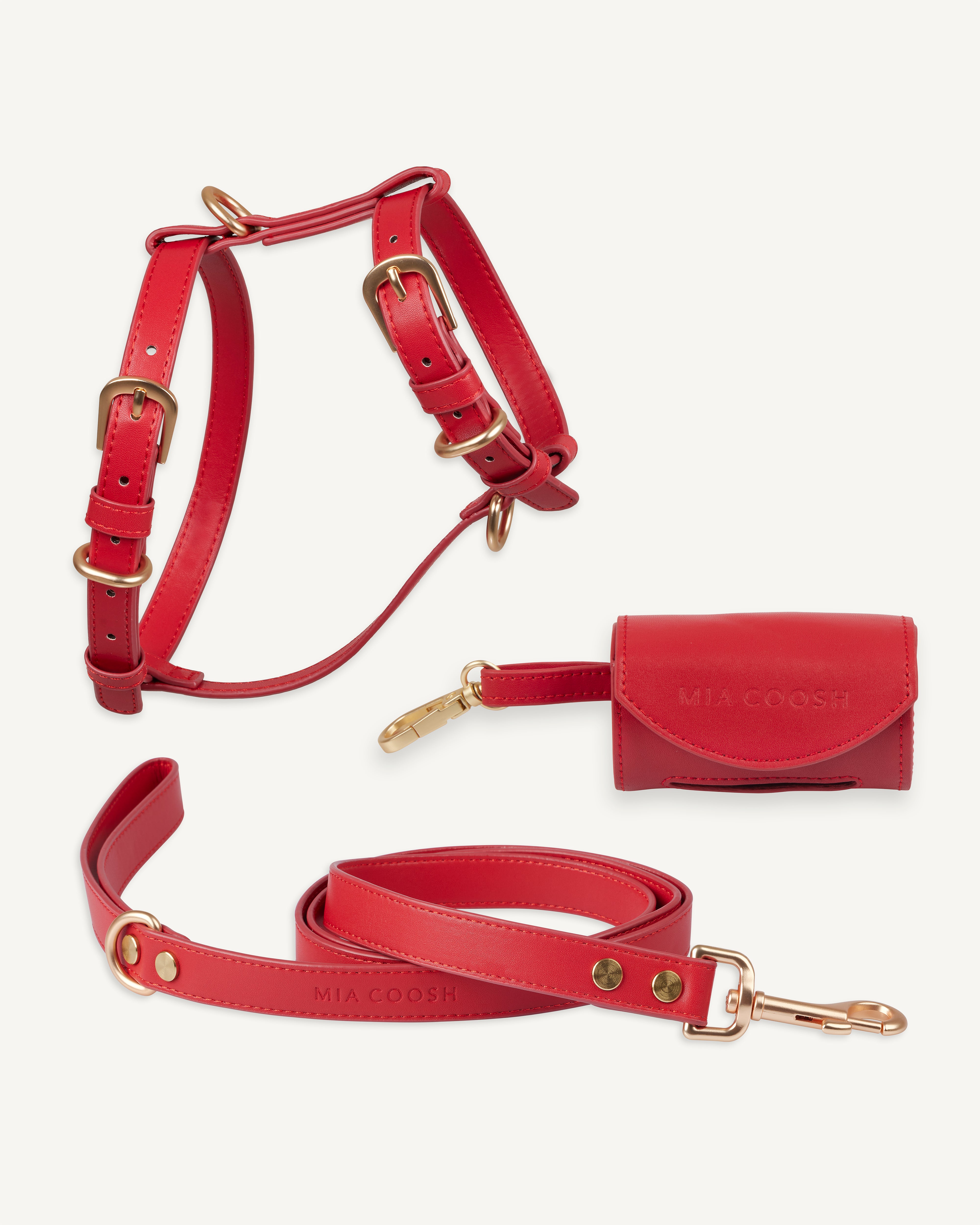 Classic Harness Set – Rouge Red